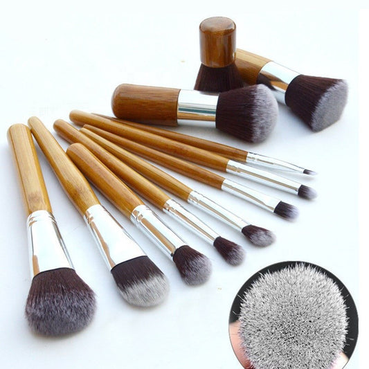 Bamboo Makeup Brush Set – Professional Brushes with Eco-Friendly Case
