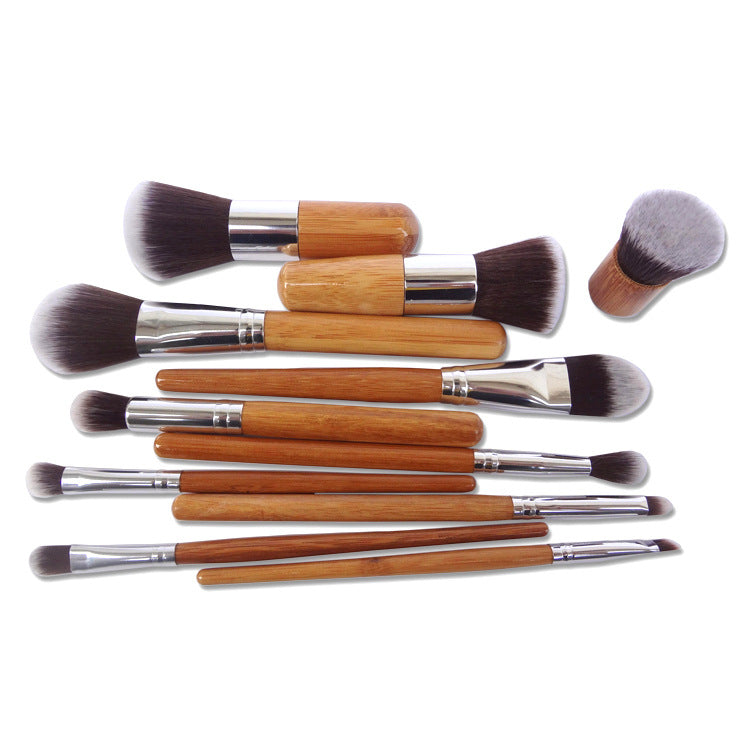 Bamboo Makeup Brush Set – Professional Brushes with Eco-Friendly Case