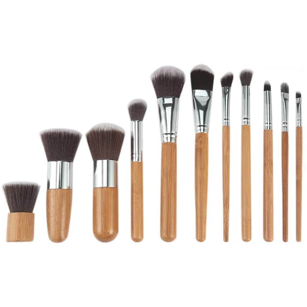 Bamboo Makeup Brush Set – Professional Brushes with Eco-Friendly Case