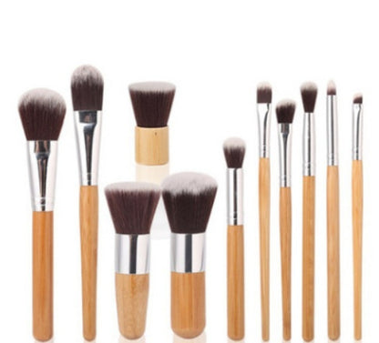Bamboo Makeup Brush Set – Professional Brushes with Eco-Friendly Case