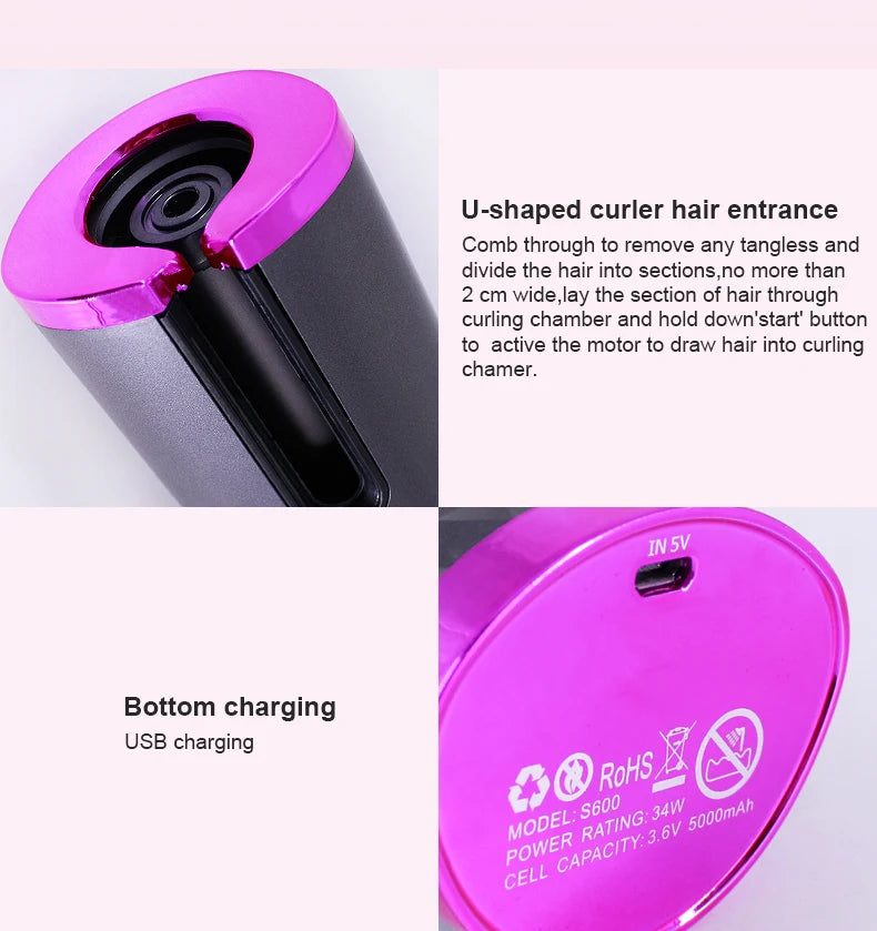 Wireless Automatic Hair Curler – Effortless Salon Curls at Home