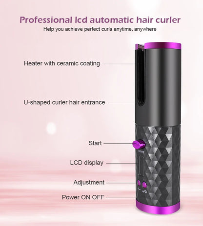 Wireless Automatic Hair Curler – Effortless Salon Curls at Home