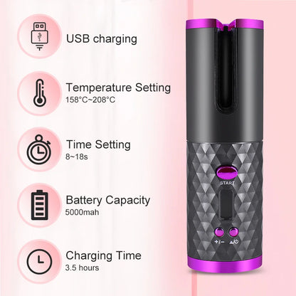 Wireless Automatic Hair Curler – Effortless Salon Curls at Home