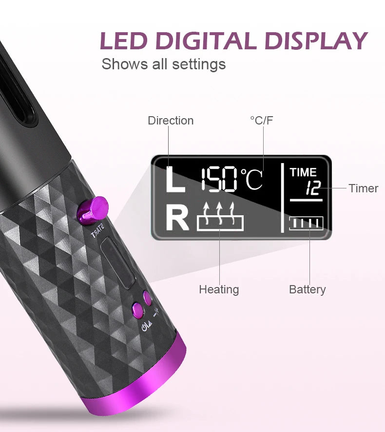 Wireless Automatic Hair Curler – Effortless Salon Curls at Home