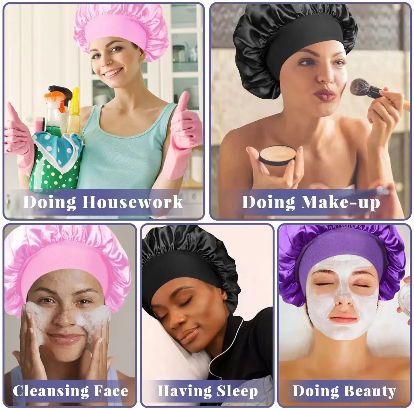 Silkvelle Satin Sleep Bonnet – Frizz-Free Hair Protection