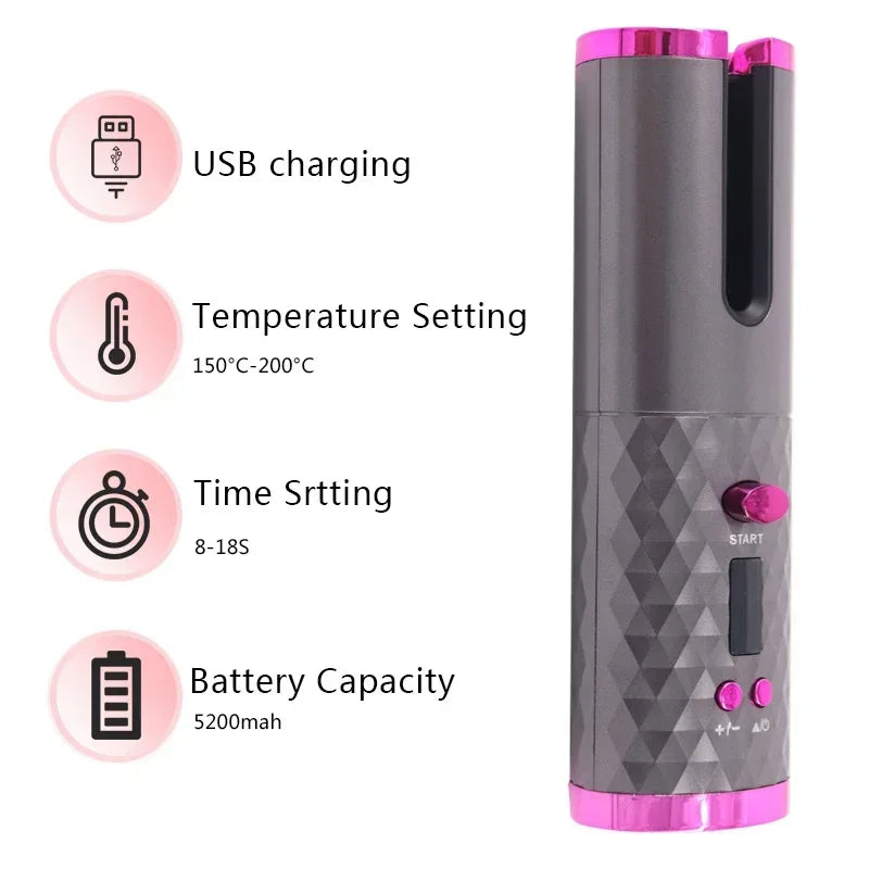 Wireless Automatic Hair Curler – Effortless Salon Curls at Home