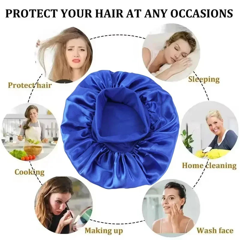 Silkvelle Satin Sleep Bonnet – Frizz-Free Hair Protection