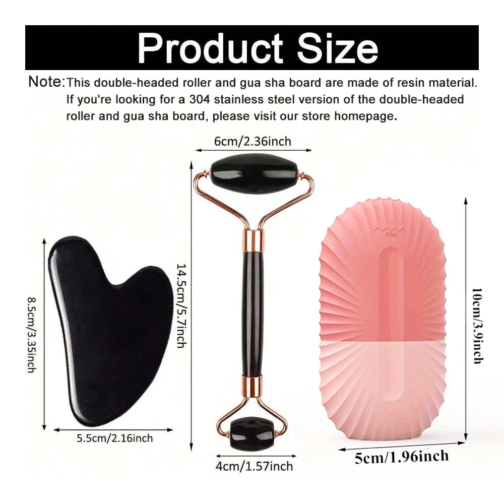 Ice Face Roller Set – Gua Sha & Facial Massage for Lifting & Contouring