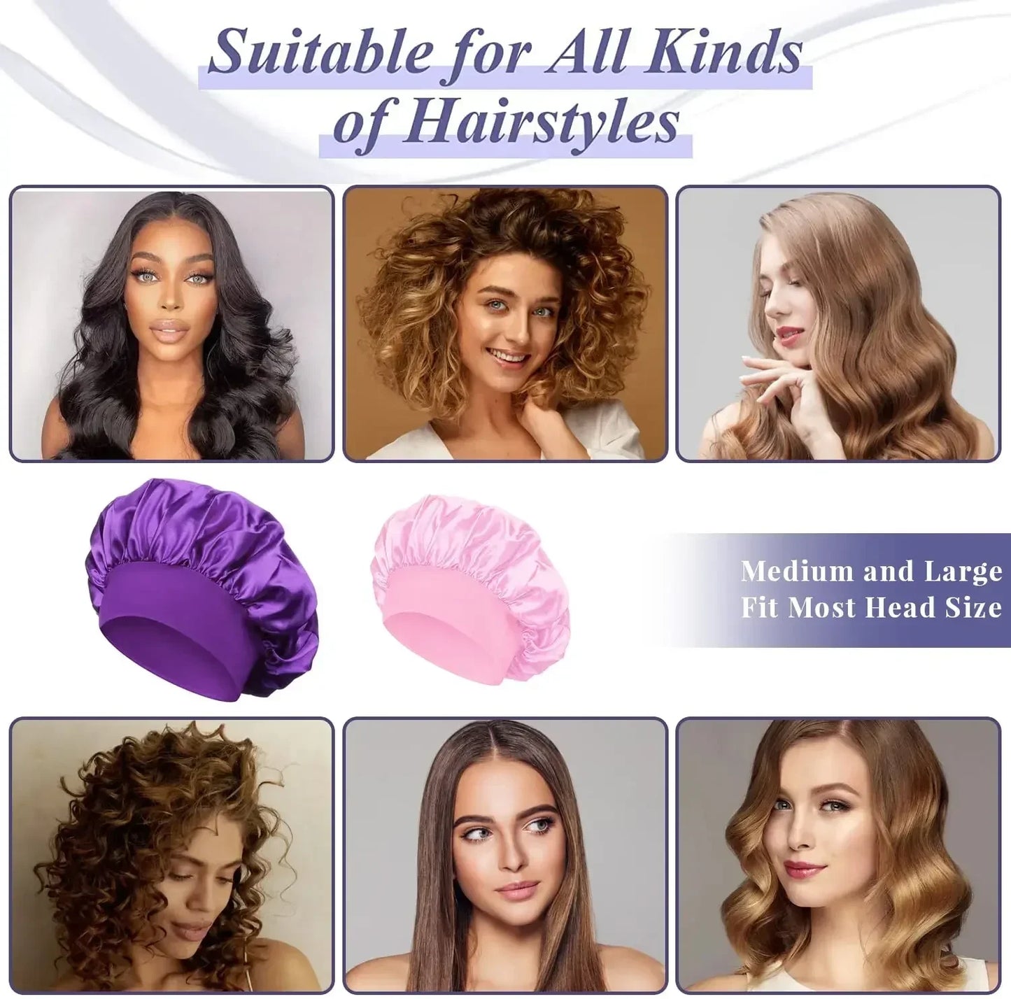 Silkvelle Satin Sleep Bonnet – Frizz-Free Hair Protection