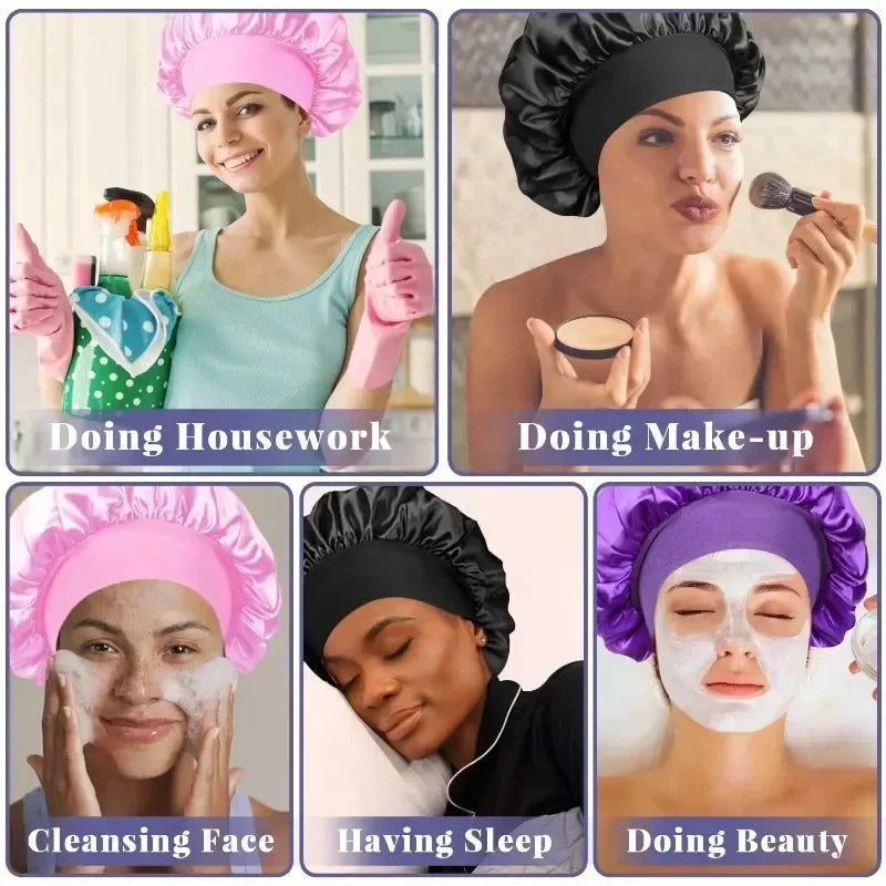 Silkvelle Satin Sleep Bonnet – Frizz-Free Hair Protection