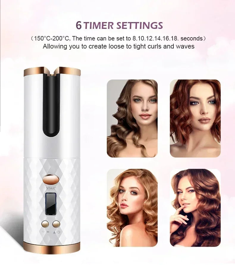 Wireless Automatic Hair Curler – Effortless Salon Curls at Home