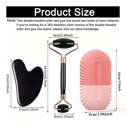 Ice Face Roller Set – Gua Sha & Facial Massage for Lifting & Contouring