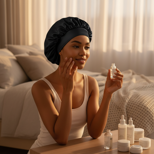Lifestyle Satin Sleep Bonnet Ad